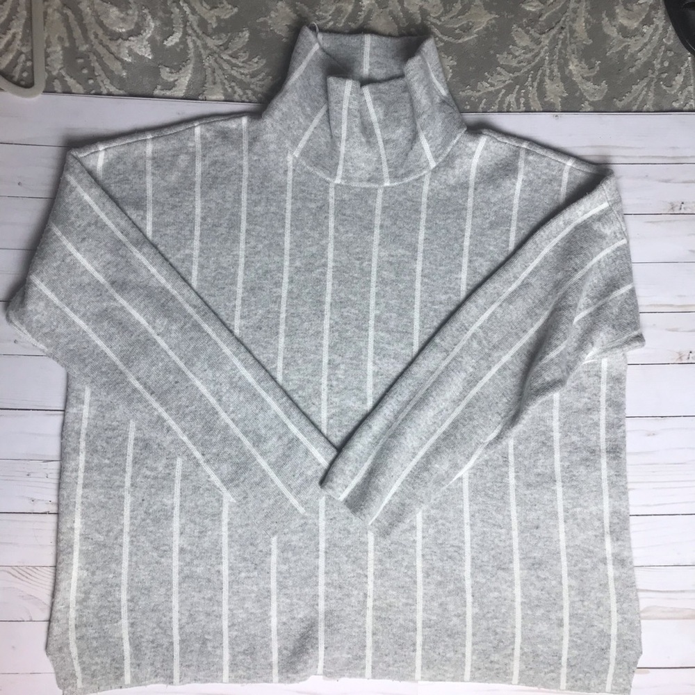 Gallery turtleneck striped sweater